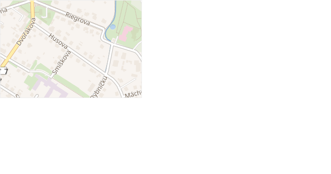 Husova v obci Tišnov - mapa ulice
