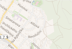 Hybešova v obci Tišnov - mapa ulice