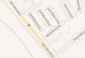 Jamborova v obci Tišnov - mapa ulice