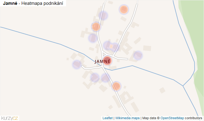 Mapa Jamné - Firmy v části obce.