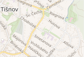 Kvapilova v obci Tišnov - mapa ulice