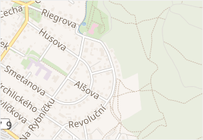 Máchova v obci Tišnov - mapa ulice
