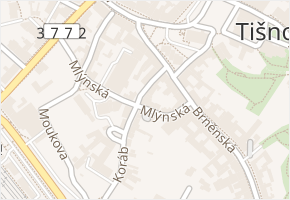 Mlýnská v obci Tišnov - mapa ulice