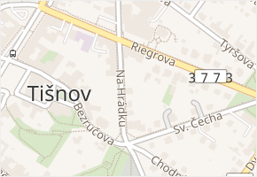 Na Hrádku v obci Tišnov - mapa ulice