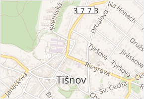 nám. 28. října v obci Tišnov - mapa ulice