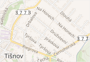 Nerudova v obci Tišnov - mapa ulice