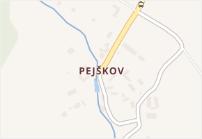 Pejškov v obci Tišnov - mapa části obce