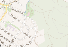 Purkyňova v obci Tišnov - mapa ulice