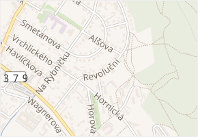 Revoluční v obci Tišnov - mapa ulice