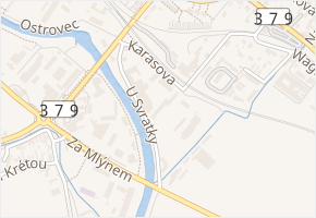 U Svratky v obci Tišnov - mapa ulice