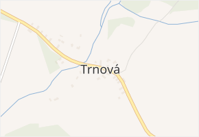 Trnová v obci Tisová - mapa části obce