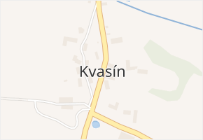 Kvasín v obci Tisovec - mapa části obce