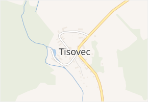 Tisovec v obci Tisovec - mapa části obce