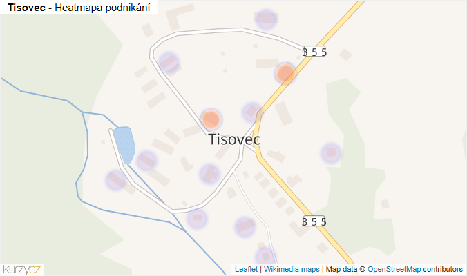 Mapa Tisovec - Firmy v části obce.