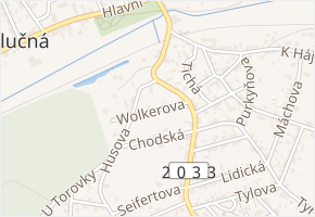 Wolkerova v obci Tlučná - mapa ulice