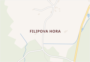 Filipova Hora v obci Tlumačov - mapa části obce
