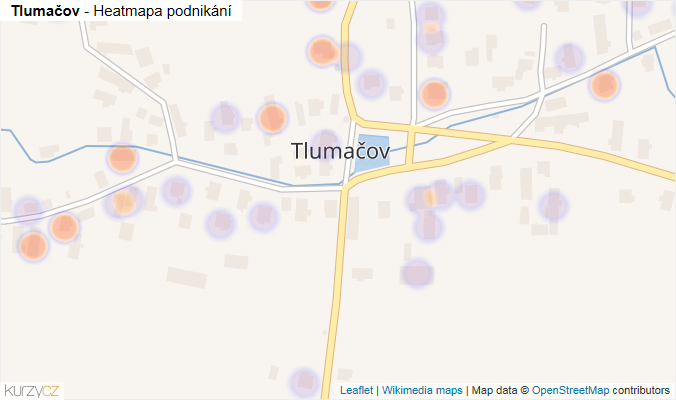 Mapa Tlumačov - Firmy v části obce.