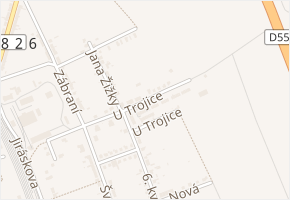 U Trojice v obci Tlumačov - mapa ulice