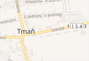 K Sídlišti v obci Tmaň - mapa ulice