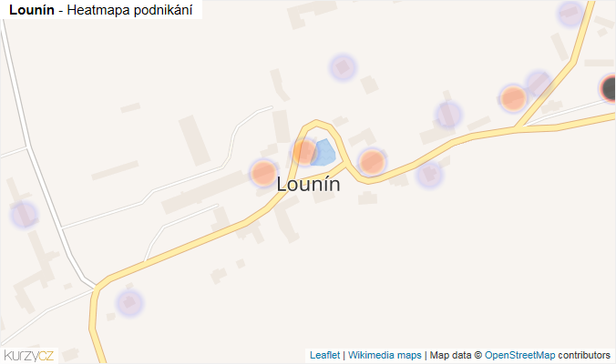 Mapa Lounín - Firmy v části obce.