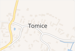 Tomice v obci Tomice - mapa části obce