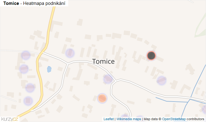 Mapa Tomice - Firmy v části obce.