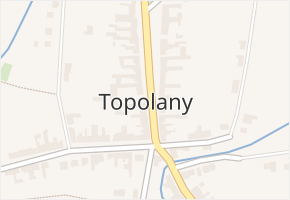 Topolany v obci Topolany - mapa části obce