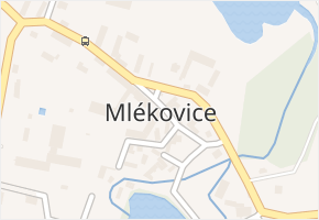 Mlékovice v obci Toušice - mapa části obce