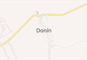 Donín v obci Toužetín - mapa části obce