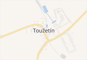 Toužetín v obci Toužetín - mapa části obce