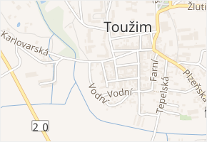 Družstevní v obci Toužim - mapa ulice