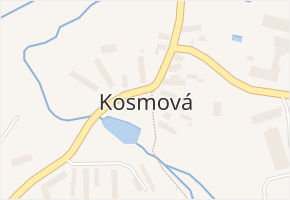 Kosmová v obci Toužim - mapa části obce