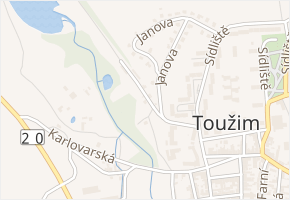 Na Výsluní v obci Toužim - mapa ulice