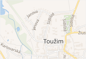 Na Zámecké v obci Toužim - mapa ulice