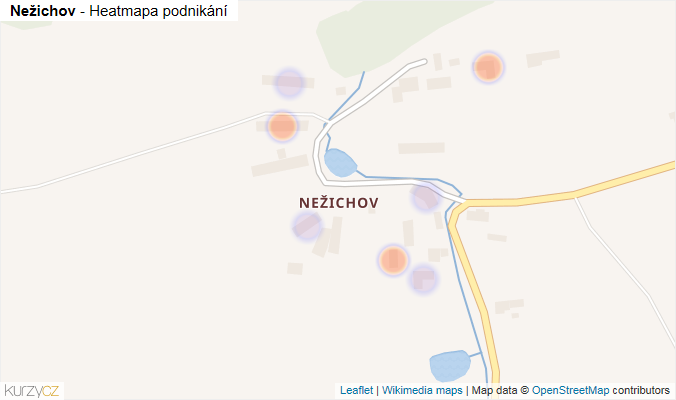 Mapa Nežichov - Firmy v části obce.