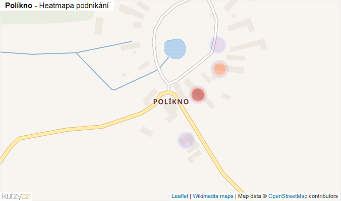 Mapa Políkno - Firmy v části obce.