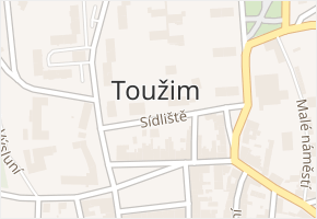 Toužim v obci Toužim - mapa části obce