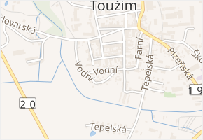Vodní v obci Toužim - mapa ulice