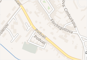 Podvalí v obci Tovačov - mapa ulice