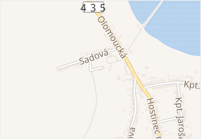 Sadová v obci Tovačov - mapa ulice