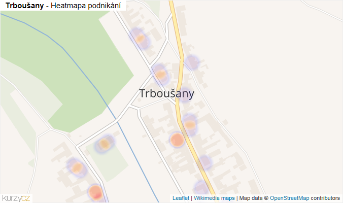 Mapa Trboušany - Firmy v části obce.