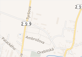 Ambrožova v obci Třebechovice pod Orebem - mapa ulice