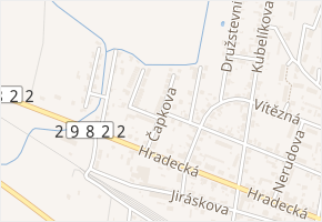 Čapkova v obci Třebechovice pod Orebem - mapa ulice