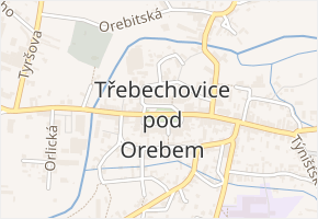 Česká v obci Třebechovice pod Orebem - mapa ulice