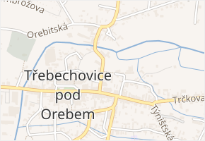 Flesarova v obci Třebechovice pod Orebem - mapa ulice