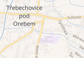 Komenského v obci Třebechovice pod Orebem - mapa ulice