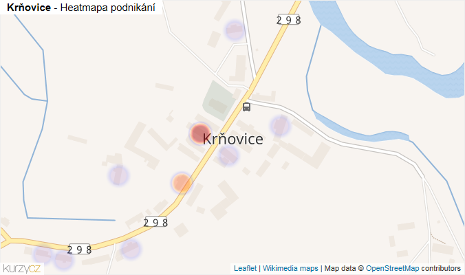 Mapa Krňovice - Firmy v části obce.