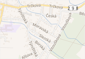 Moravská v obci Třebechovice pod Orebem - mapa ulice