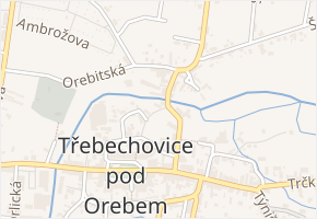 Na ostrově v obci Třebechovice pod Orebem - mapa ulice