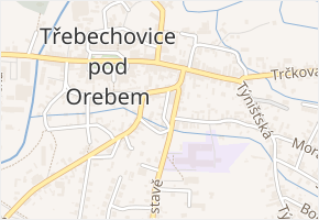 Na spáleništi v obci Třebechovice pod Orebem - mapa ulice